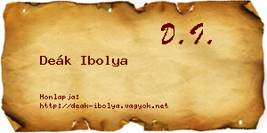 Deák Ibolya névjegykártya