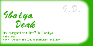 ibolya deak business card